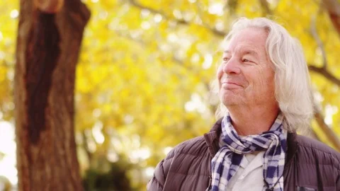 Man smiles in autumn Stock-Footage 80184166