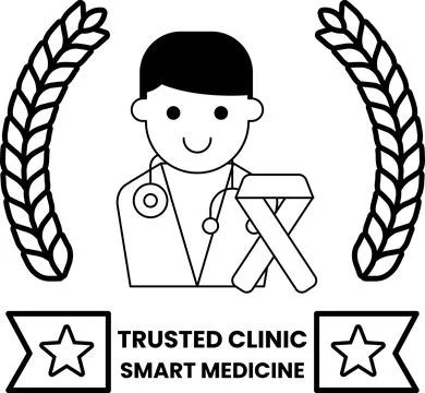 A man is smiling and holding a stethoscope Stock Illustration