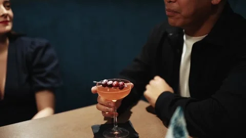 A man is smiling and laughing while wearing glasses Stock Footage 295996855