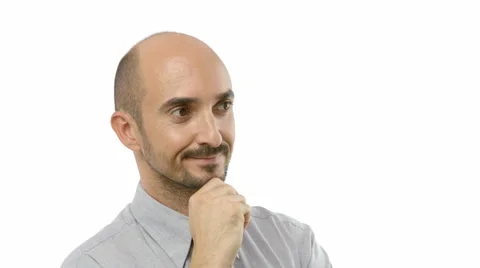 Man smiling and looking to the right Stock Footage 42211705