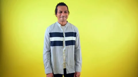 Man smiling with cunning expression Stock Footage 278023564