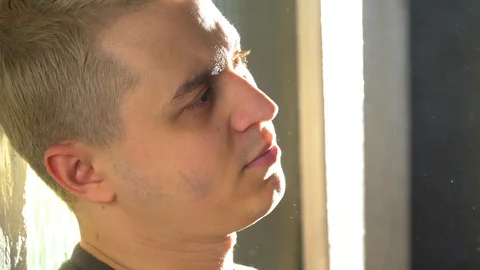 Man smokes a cigarette Stock Footage 86045053