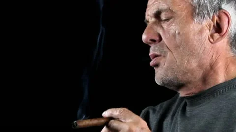 Man smokes Stock Footage 12253231