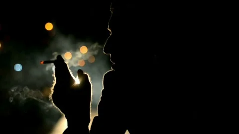 Man smokes Stock Footage 103353591