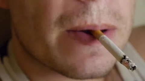 Man Smoking a cigarette 2 Stock Footage 47326331