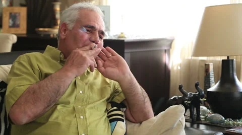 Man smoking cigarette Stock Footage 49822525