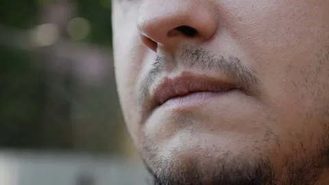 Man Smoking cigarette Stock Footage 93745398