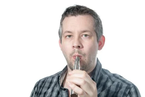 Man smoking ecigarette Stock Photos
