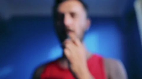Man smoking electronic cigarette Stock Footage 65259633
