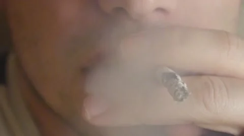 Man Smoking Stock Footage 47326155