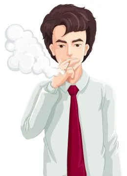 A man smoking イラスト素材