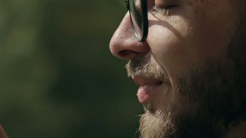 Man smoking a joint Stock-Footage 95039409