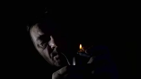 Man smoking pipe. Stock Footage 166605956