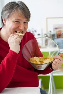 Man snacking Stock Photos