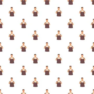 Man sneezing into tissue seamless pattern Stock Illustration