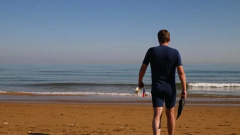 Man Before Snorkeling Vídeo Stock 125068761