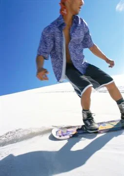Man snowboarding. Stock Photos