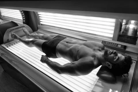 Man In Solarium Stock Photos
