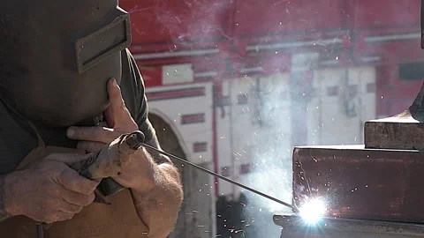 Man soldering iron Stock Footage 189030320