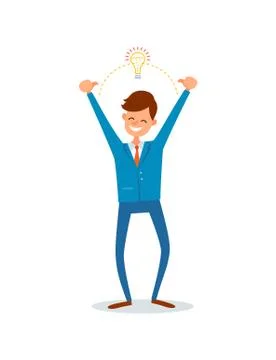 Man with Solution for Business, Creative Chief 스톡 일러스트