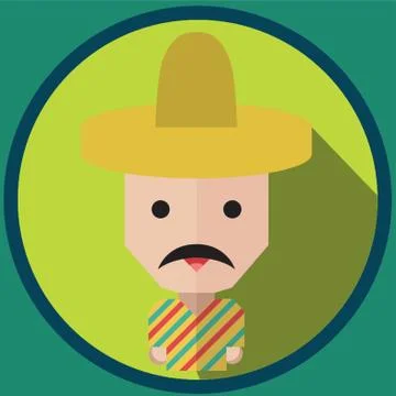 Man With A Sombrero Stock-Illustration