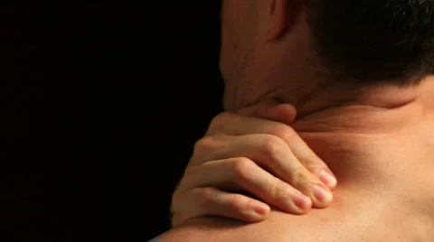 Man with Sore Shoulders Stock Footage 842970