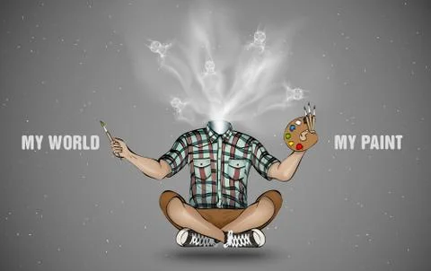 The man with the soul Stock Illustration