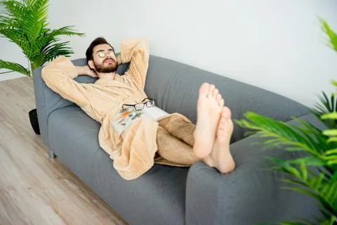 Man at spa Stock Photos