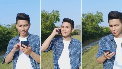 Man speak on phone Stock Footage 93823613