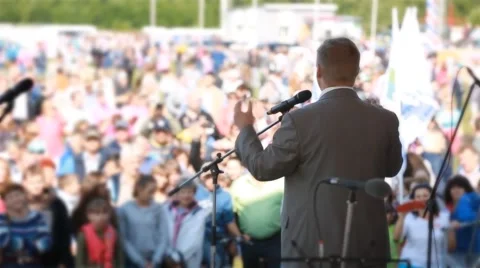 The man is speaking at a meeting 스톡 동영상 48848367