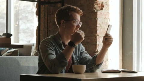 Man speaking on smart phone video call Stock Footage 158570952