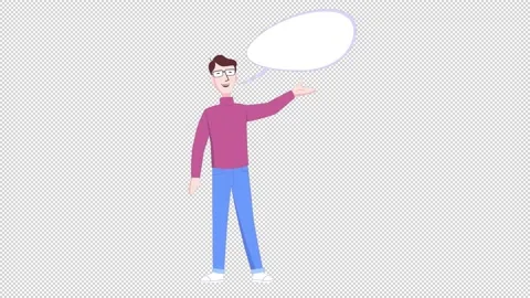 Man speaking with speech bubble Stock Footage 201887503