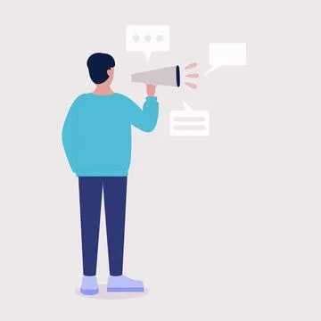 Man speaks Illustration