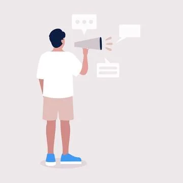 Man speaks Illustration