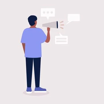 Man speaks Illustration