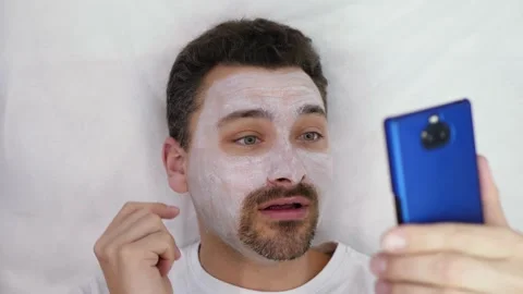 Man speaks on video call Stock Footage 148623735