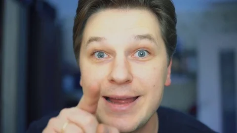 The man speaks in a whisper. Stock Footage 84568129