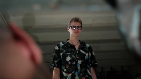 Man speaks with a wounded man close-up Stock Footage 71541244