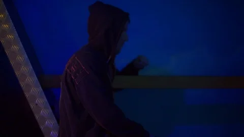 A man in a special operation is preparing to jump from a helicopter. Stock Footage 120718977