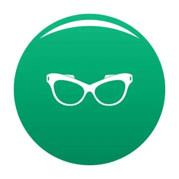 Man spectacles icon vector green Illustrazione stock