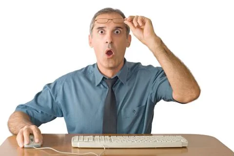 The man in spectacles Stock Photos