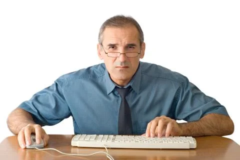 The man in spectacles Stock Photos