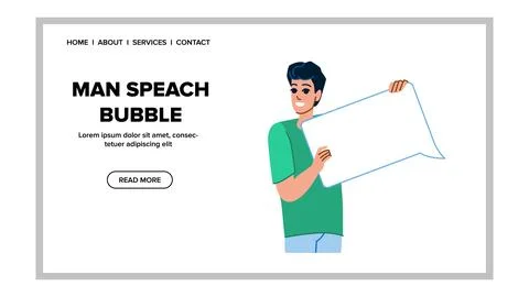 Man speech bubble vector 스톡 일러스트