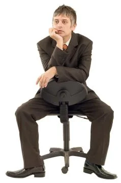 Man Spiral thinking flashback Stock Photos