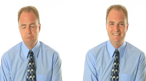 Man With Split Personality Stock Footage 58816848