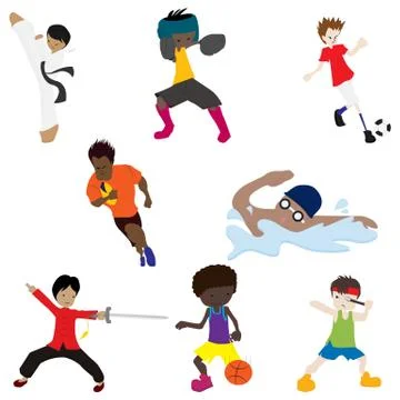 Man sports Stock Illustration