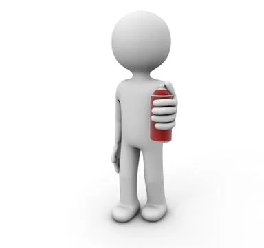 Man with spray Stock Illustration