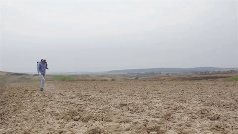 Man spraying herbicides Stock Footage 72456602