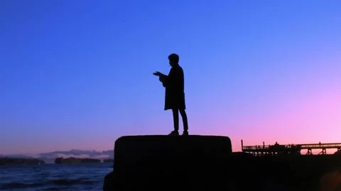  Man spreads ashes Stock Footage 217411116