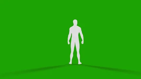 Man Standing and rotate. 3D Model, 360 Degrees rotation loop. Isolated on Stock Footage 301374154